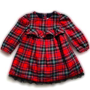 Cat & Jack NEW Plaid Dress + Bloomer pantie -- Mesh Underskirt -- 18 MOS